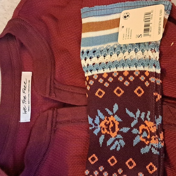 Free People Mikah Long Cuff Layering Thermal Top - Picture 5 of 5